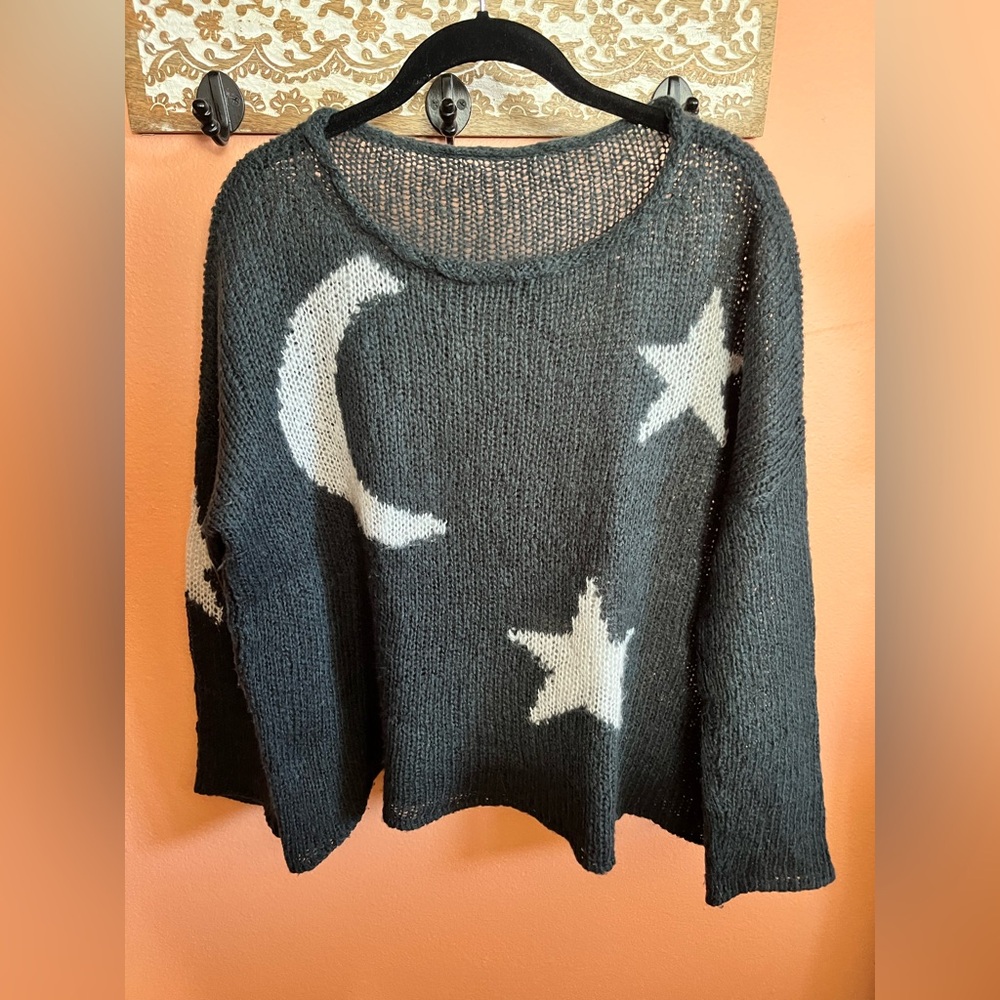 Wooden Ships Moon and Stars Mohair Sweater (no tags)